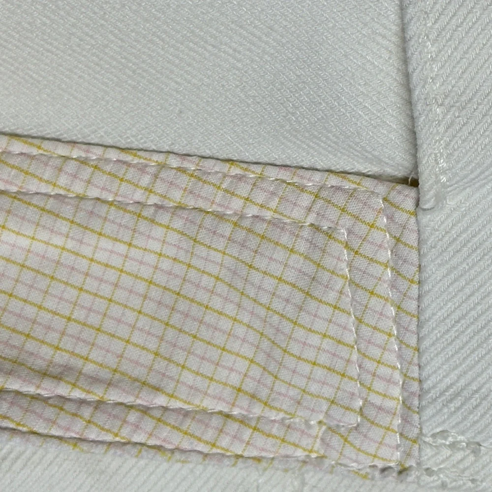MARC JACOBS | Y2K Off White Heavy Cotton Full Zip Front Large Snaps Mini Skirt